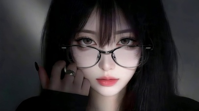 治愈文静女孩