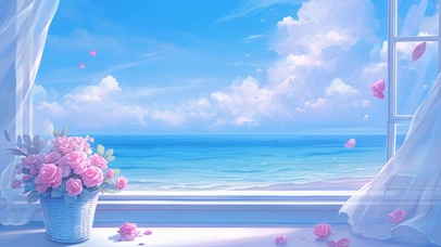 海边清新玫瑰