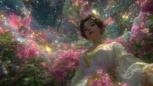 梦中治愈美少女鲜花