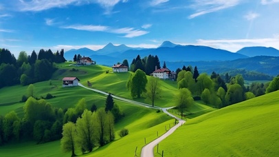 美丽自然乡村风景