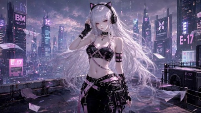 赛博猫耳少女