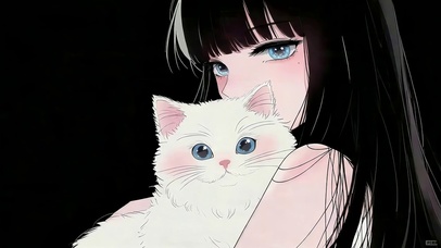甜系少女与猫