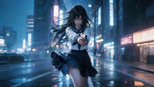 雨天女孩