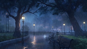 雨夜公园