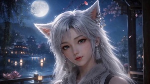 （免费）狐耳古风美少女-银月