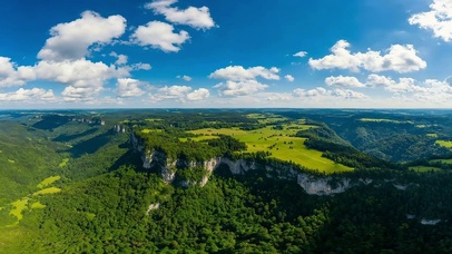 蓝天白云山川