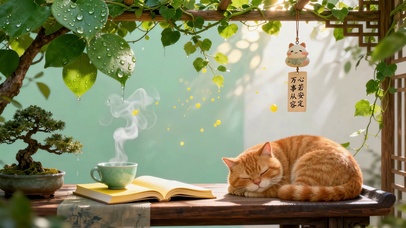猫咪午后治愈时光