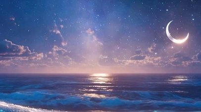 夜景星空海景带鱼屏
