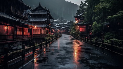 古风场景壁纸AI插画