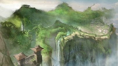 古风护眼绿色树木