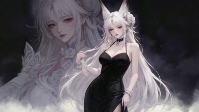 狐耳黑裙美少女心月狐