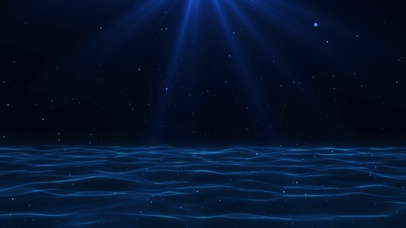 蓝色曙光波浪光斑粒子