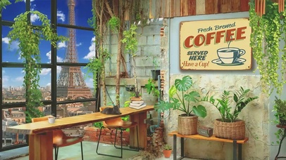 夏日清晨咖啡馆