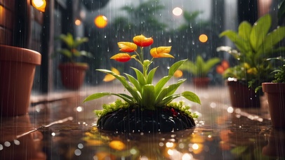 雨中小花