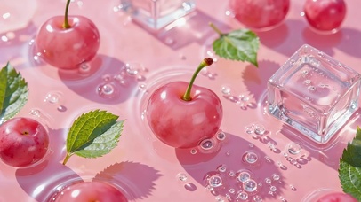 清凉夏日水果樱桃