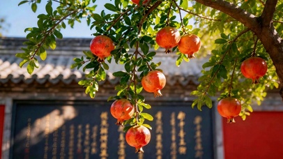 小院的石榴树
