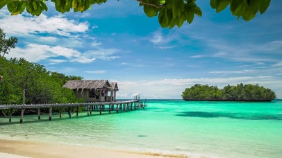 放松休闲海滩小屋岛屿