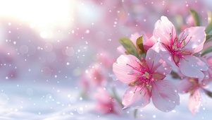 小雪桃花