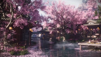 碧水云涛桃花林