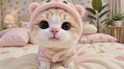 软萌睡衣小猫