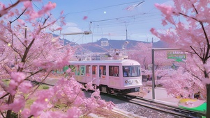 樱花火车
