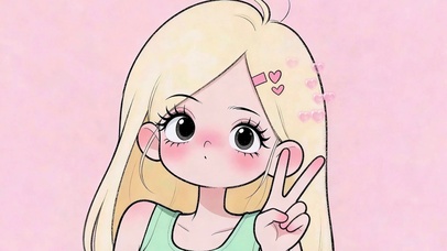 元气比耶少女