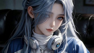 电竞耳机少女
