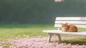 可爱猫咪带鱼屏