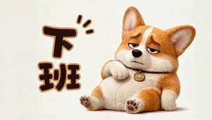 下班不想动的可爱柯基
