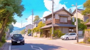 日式小镇街景