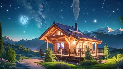 治愈星空木屋别墅