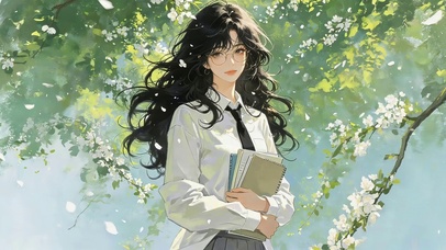唯美鲜花学姐