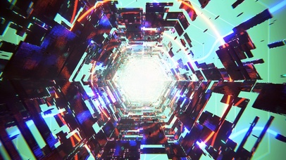 科幻隧道无限循环