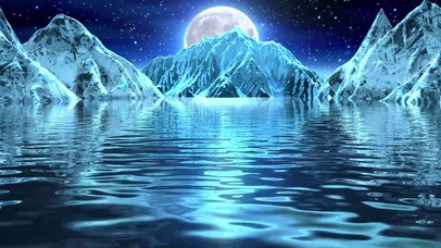 雪山连绵山靠月