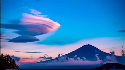 傍晚高山云层延时