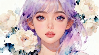 护眼花朵女孩