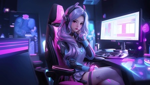 可爱电竞少女