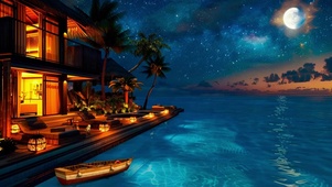 夜晚的大海