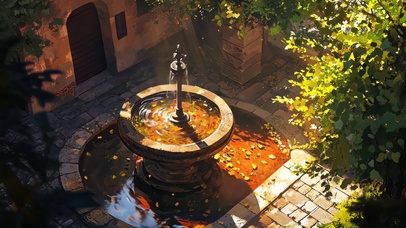 夏日阳光静谧午后广场