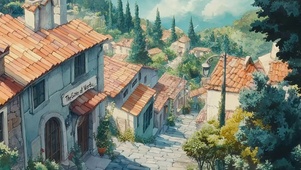 漫步外国乡村山林小镇