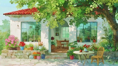 夏日小院