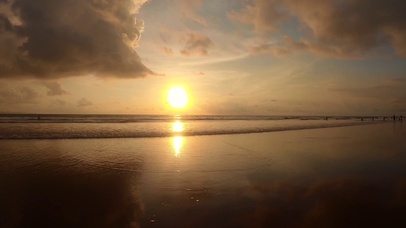 落日夕阳海滩