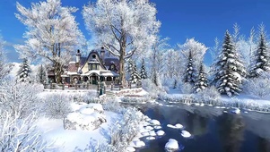 雪山湖泊