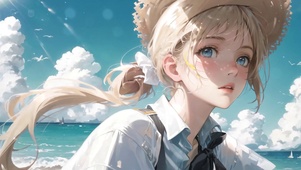 海边清纯少女