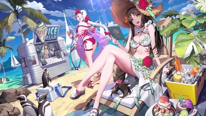 夏日海边美少女