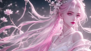 古风性感粉色长发女神