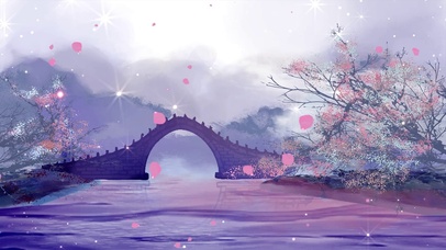 樱花树下相思桥