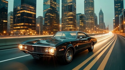 公路上炫酷的车