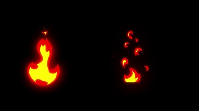 创意卡通火焰燃烧
