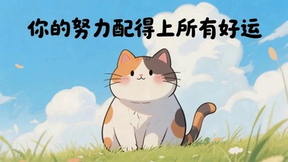 可爱治愈草地猫咪